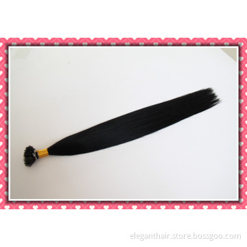 Reasonable Price 100% Human Hair Real Remy Pre-Bonded Hair Extension I-Tip 20" Black Color